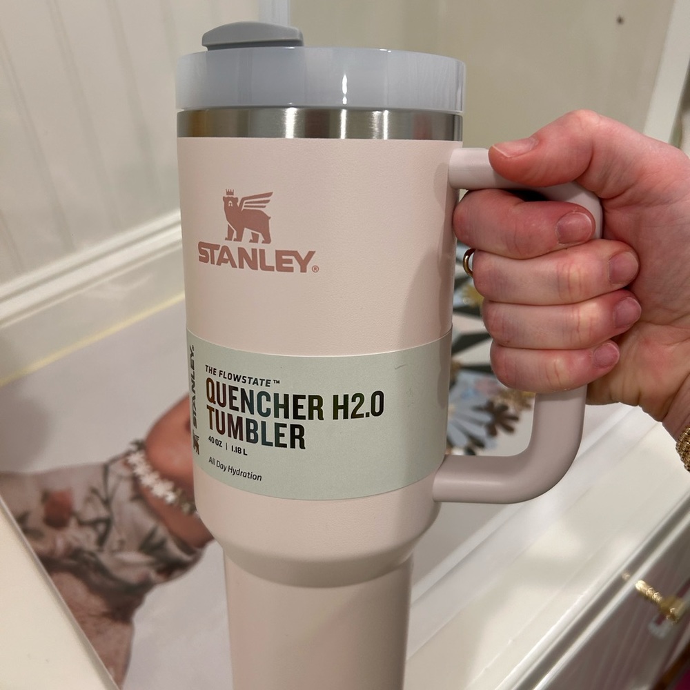 Brand new, never used, light pink, 40 oz Stanley Cup